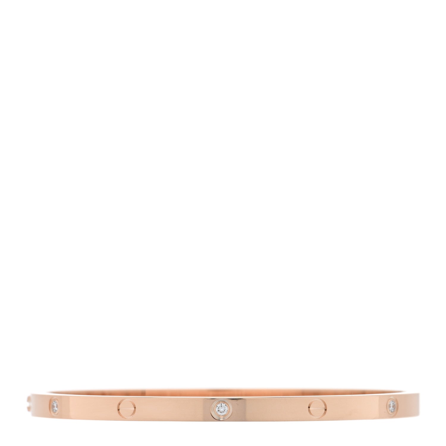 Cartier 18K Pink Gold 6 Diamond Small LOVE Bracelet 16 2 of 6