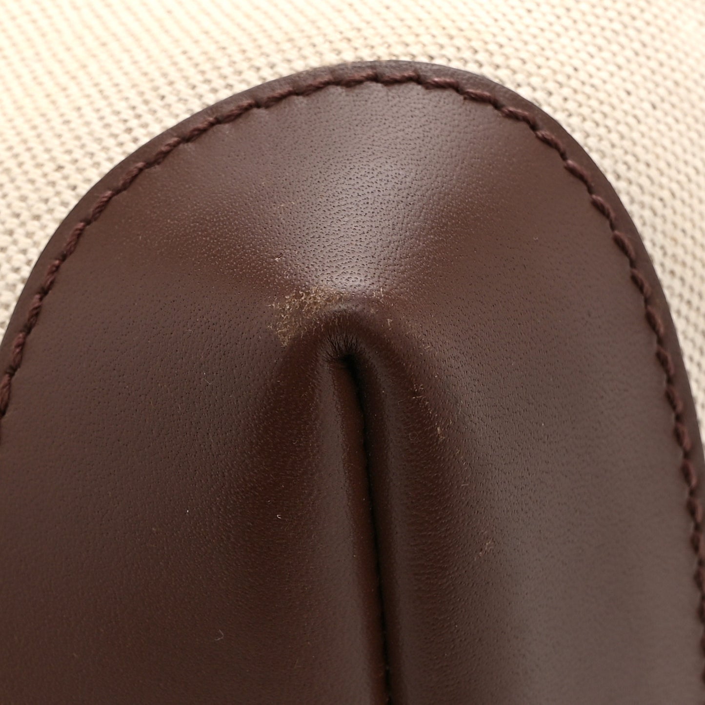 Canvas Calfskin Small Craft Tote Brown