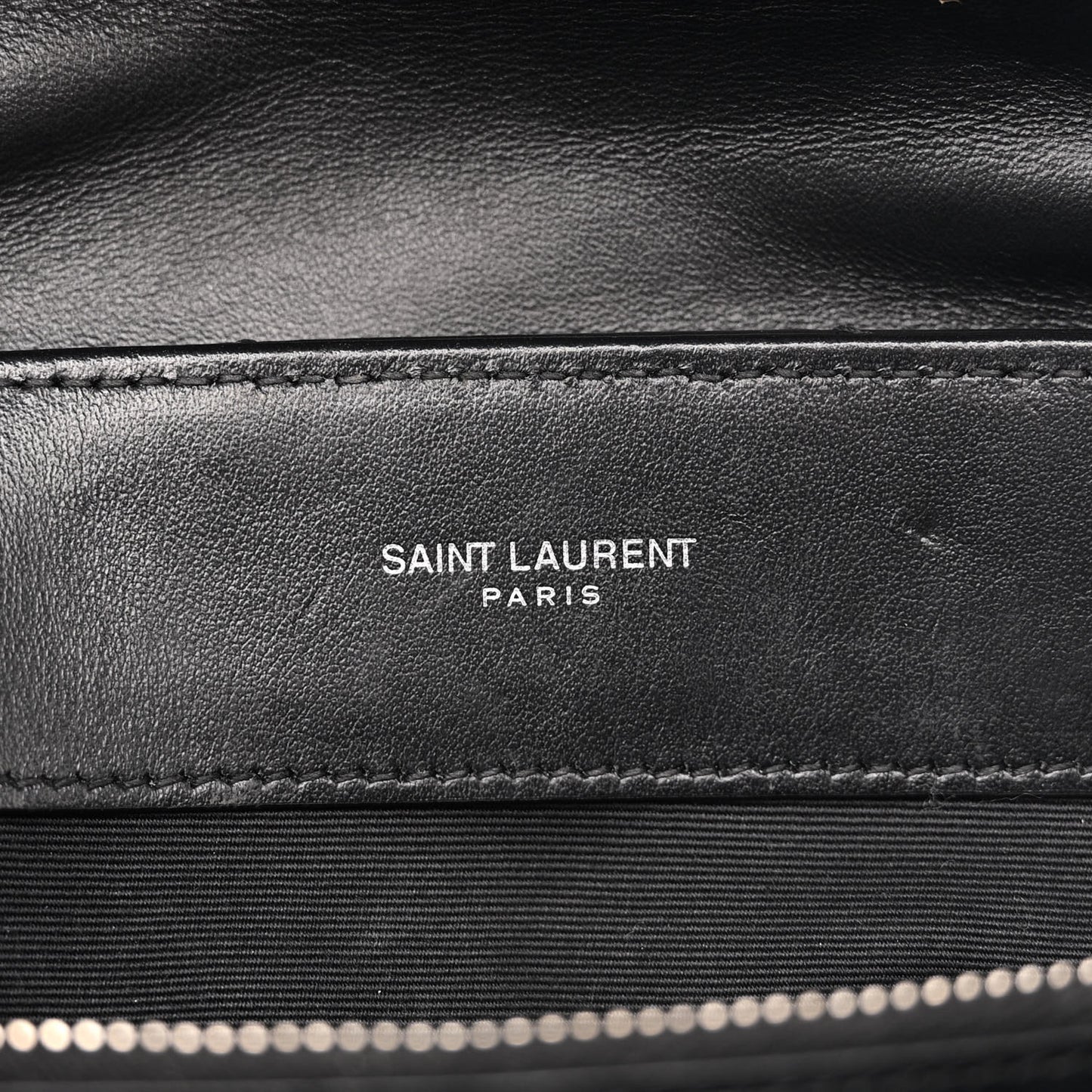 Calfskin Y Quilted Monogram Small Loulou Chain Satchel Black