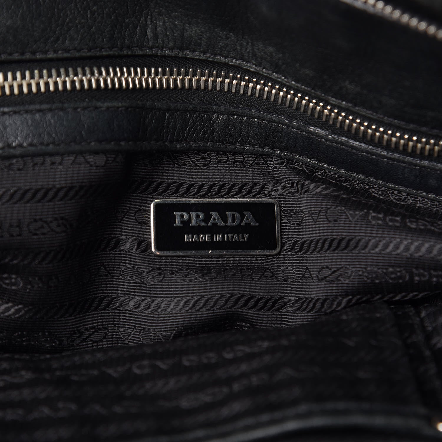 Prada Nappa Gaufre Shopping Satchel Black 12 of 39