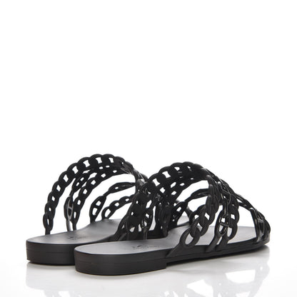 Hermes Chaine d'Ancre Nude Sandals 37 Black 4 of 8