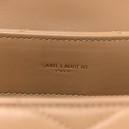 Saint Laurent Calfskin Y Quilted Monogram Medium Loulou Chain Satchel Dark Beige 6 of 10
