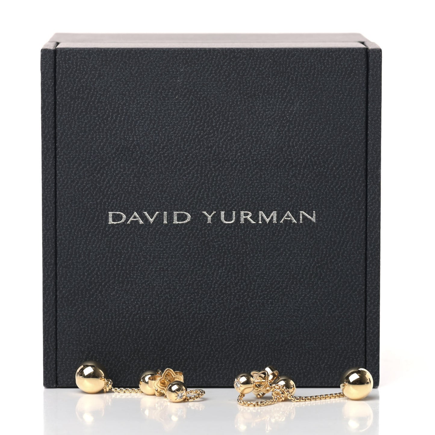18K Yellow Gold Diamond Solari Chain Drop Earrings