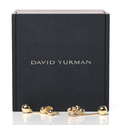 David Yurman 18K Yellow Gold Diamond Solari Chain Drop Earrings 5 of 5
