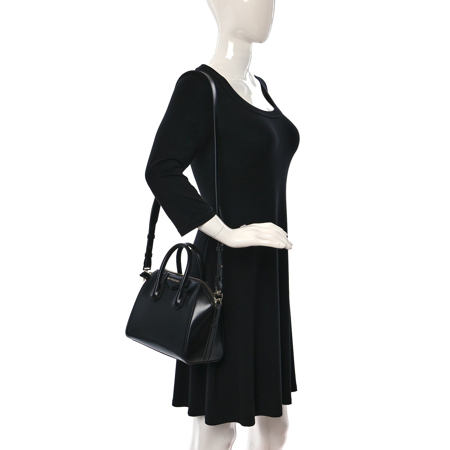 Givenchy Shiny Lord Calfskin Mini Antigona Black 2 of 10