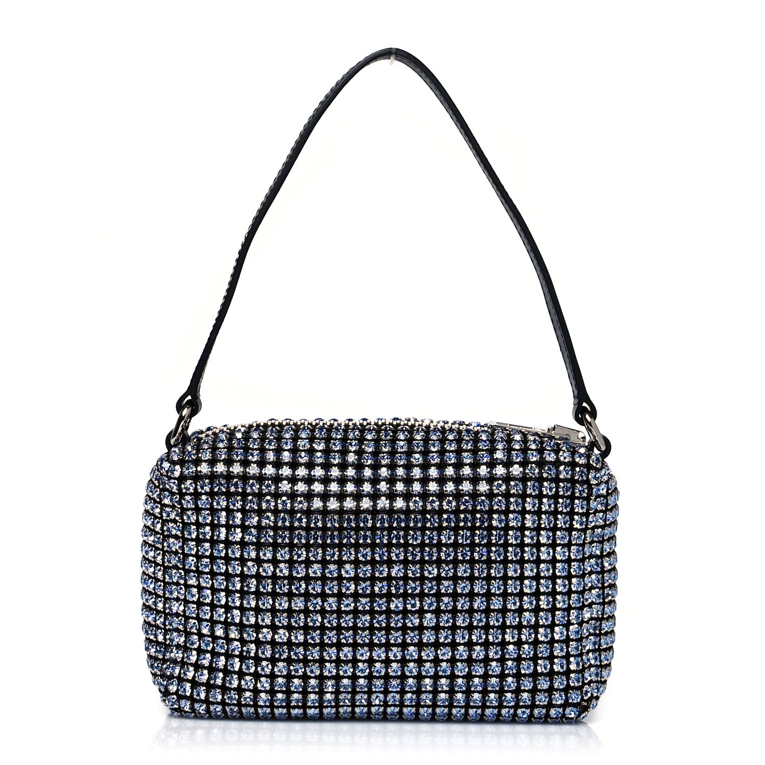 Alexander Wang Mesh Crystal Rhinestone Mini Heiress Pouch Navy 1 of 9