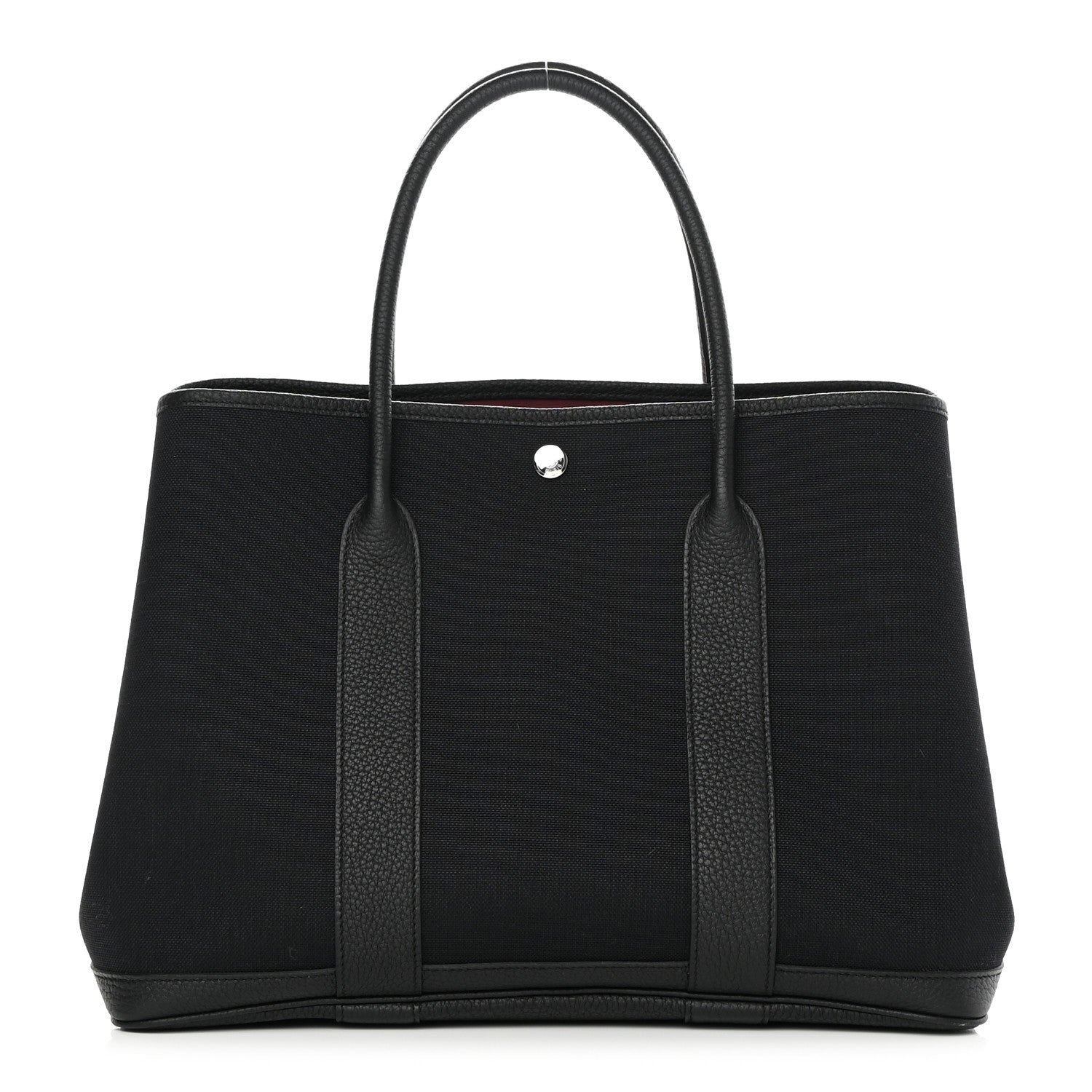 Hermes Toile Militaire Negonda Verso Garden Party Tote 36 MM Black Rouge H 1 of 13