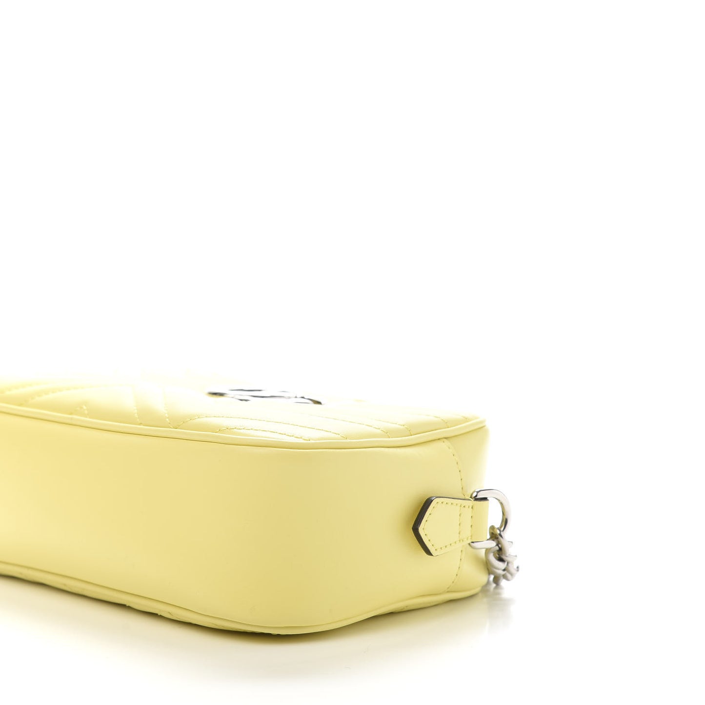 Calfskin Matelasse Small GG Marmont Chain Shoulder Bag Banana