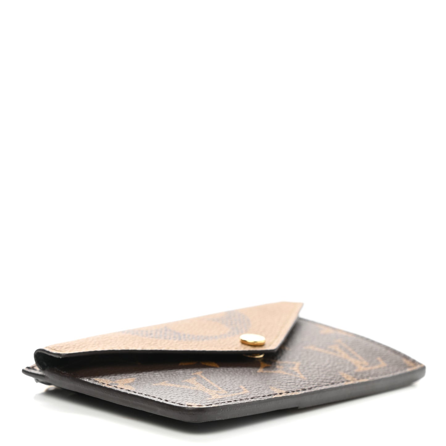 Reverse Monogram Recto Verso Card Holder Brown