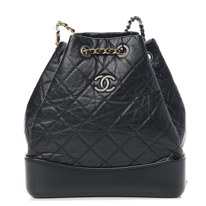 Chanel Aged Calfskin Quilted Small Gabrielle Backpack Black 1 of 10