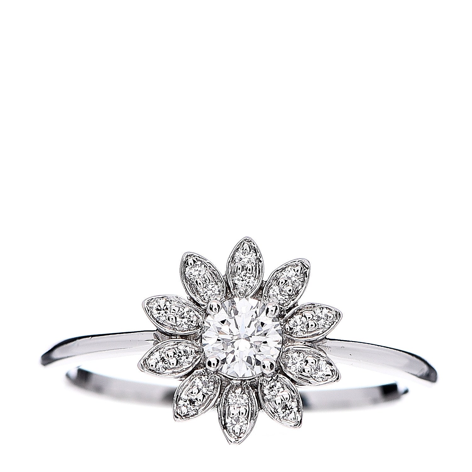 Tiffany Platinum Diamond Enchant Garden Flower Ring 50 5.5 1 of 5