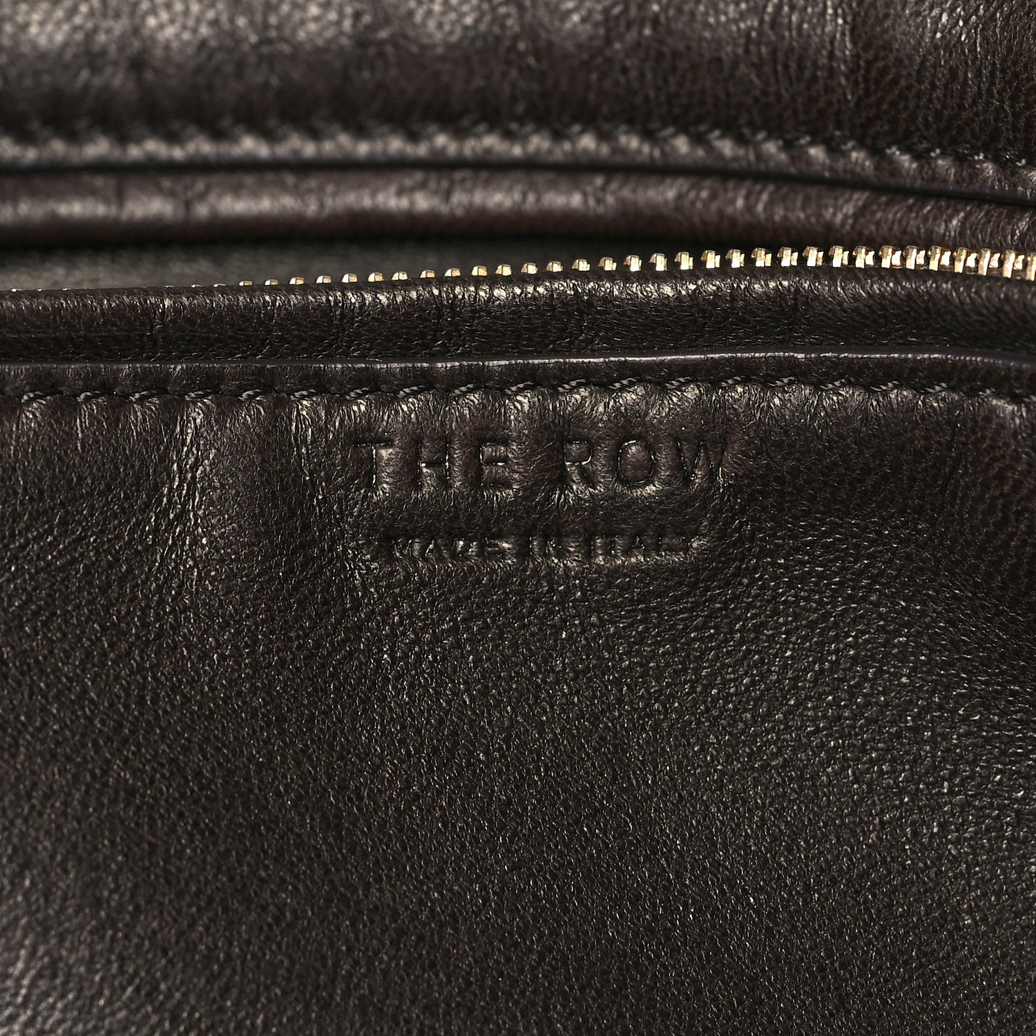 The Row Polished Saddle Calfskin Idaho XL Dark Brown 8 of 13