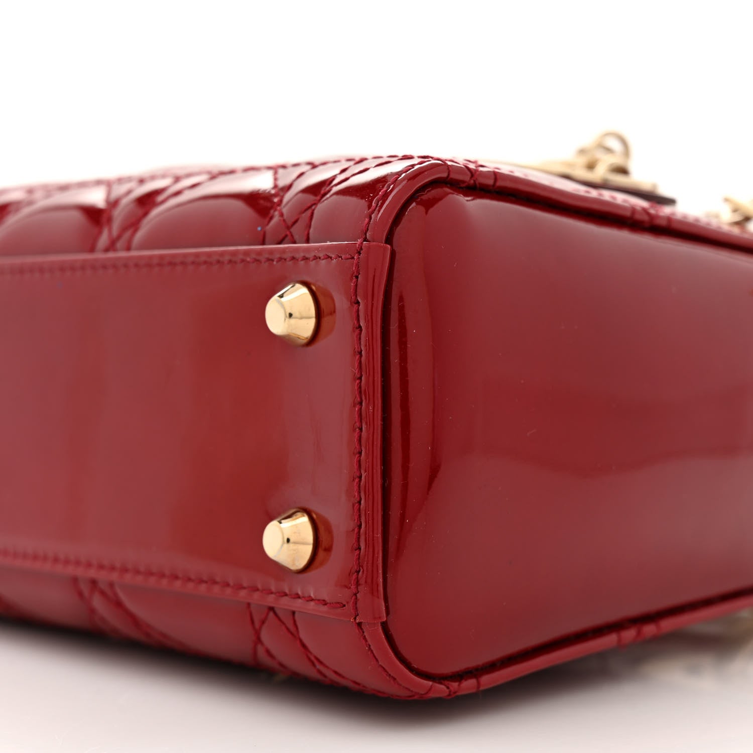 Christian Dior Patent Cannage Mini Lady Dior Red 10 of 10