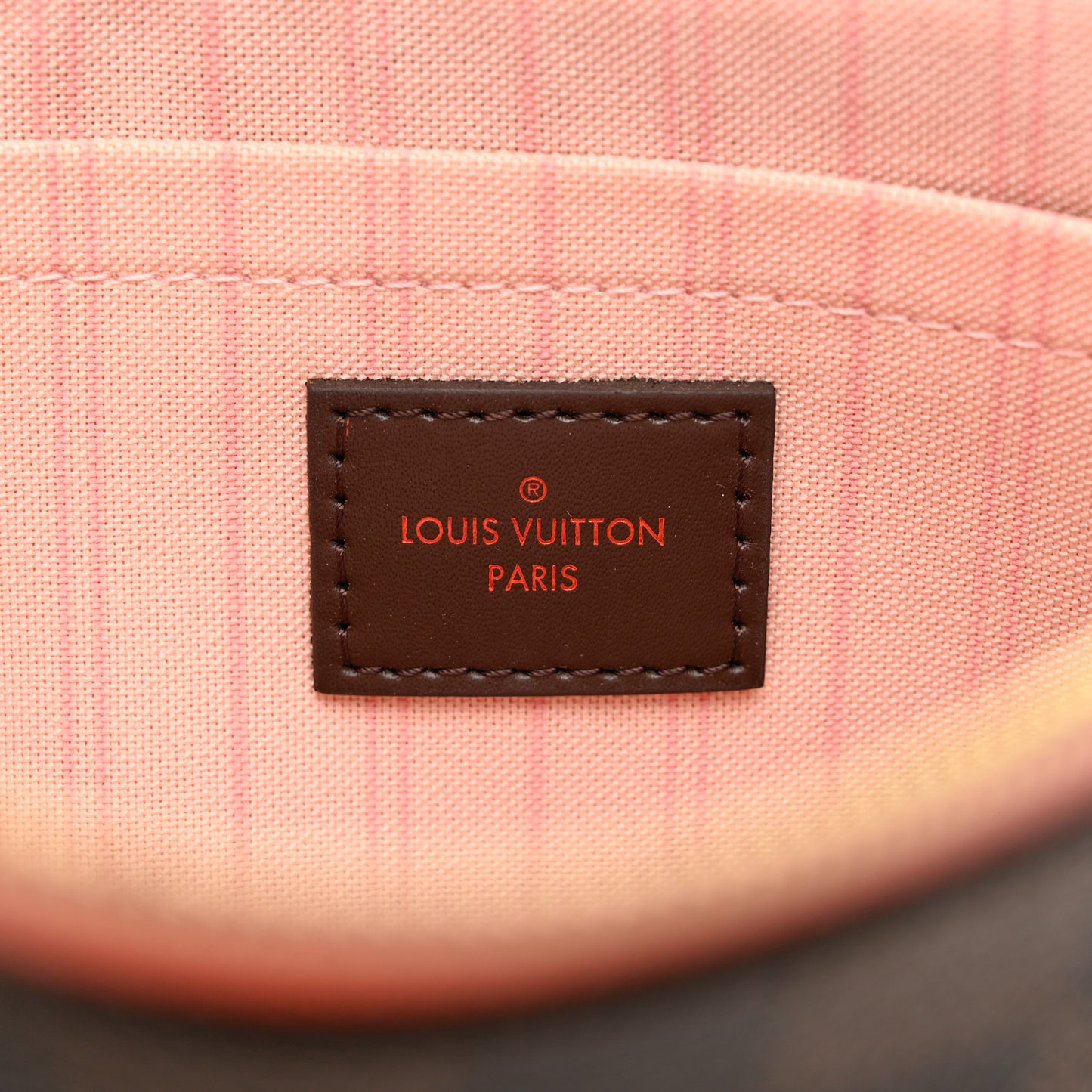 Damier Ebene Neverfull MM GM Pochette Rose Ballerine