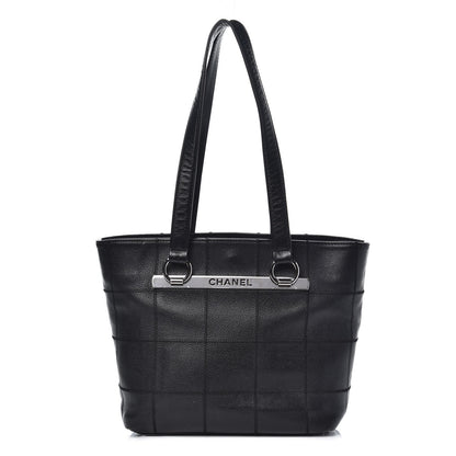 Chanel Caviar Square Stitched Tote Black 2 of 28