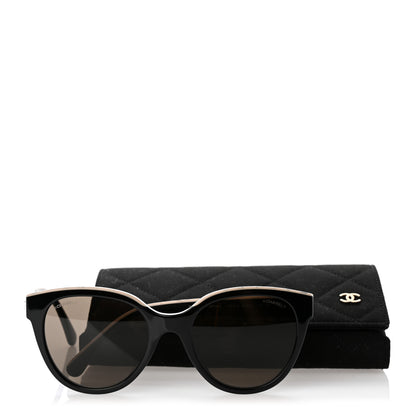 Chanel Acetate CC Butterfly Sunglasses 5414 Black Beige 10 of 10