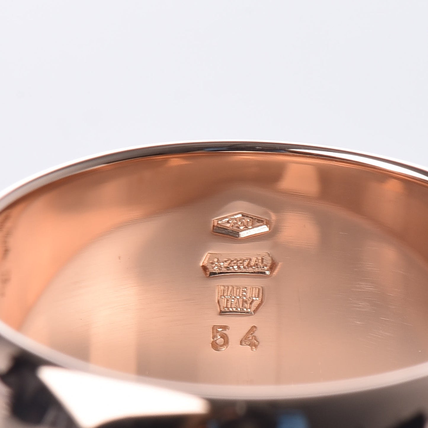 18K Rose Gold Monologo Ring 54 6.75
