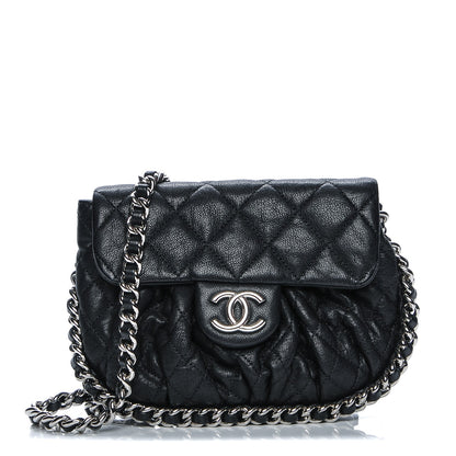 Chanel Washed Lambskin Quilted Mini Chain Around Flap Black 1 of 6