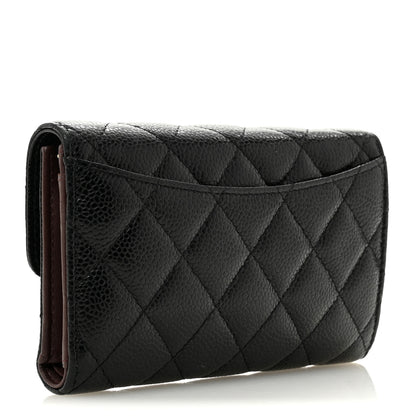 Chanel Caviar Quilted Medium Flap Wallet Black 3 of 10