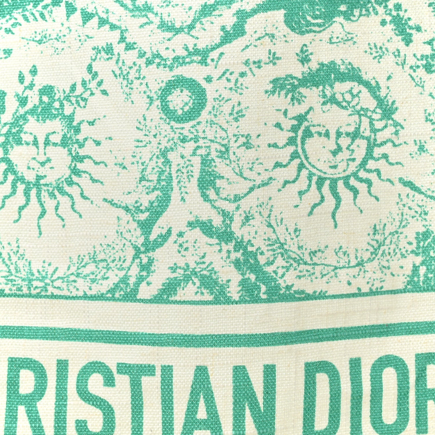 Christian Dior Canvas Dioriviera Toile de Jouy Soleil Tote Aquamarina 7 of 10