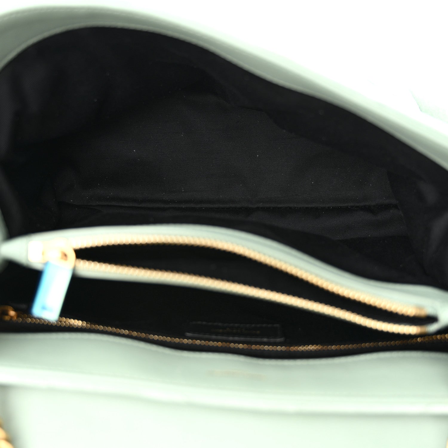 Saint Laurent Suede Y Quilted Monogram Medium Loulou Chain Satchel Vert Opaline 5 of 13