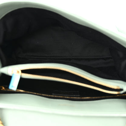 Saint Laurent Suede Y Quilted Monogram Medium Loulou Chain Satchel Vert Opaline 5 of 13