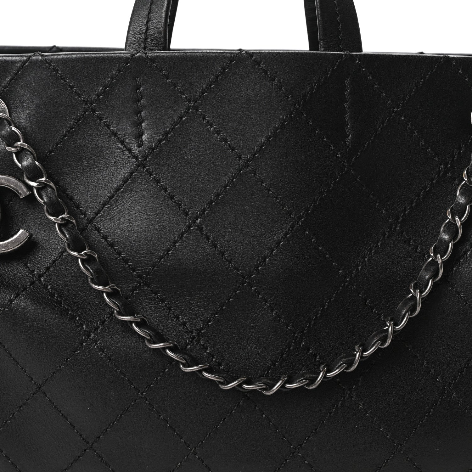 Chanel Calfskin CC Pocket Tote Black 8 of 10