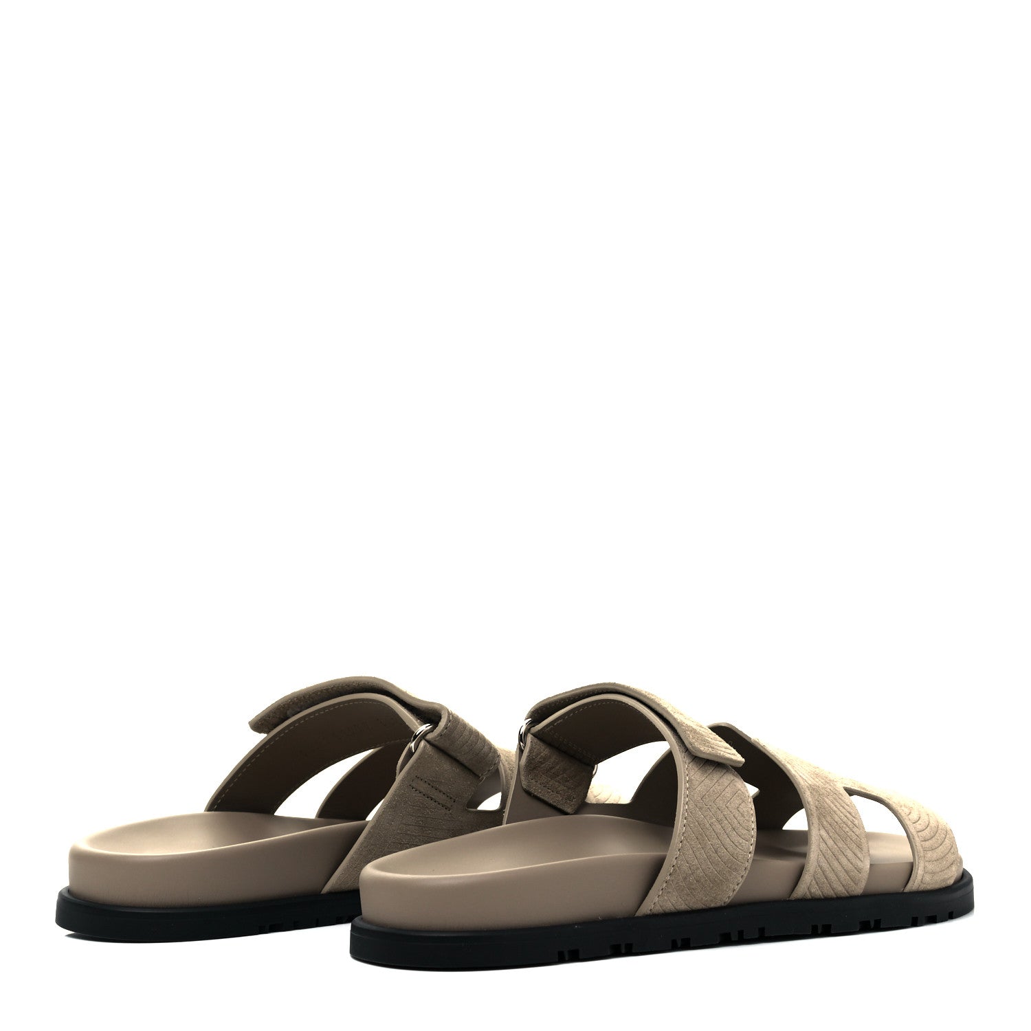 Hermes Suede Goatskin Chaine d'Ancre Womens Chypre Sandals 38.5 Beige Sable 4 of 8
