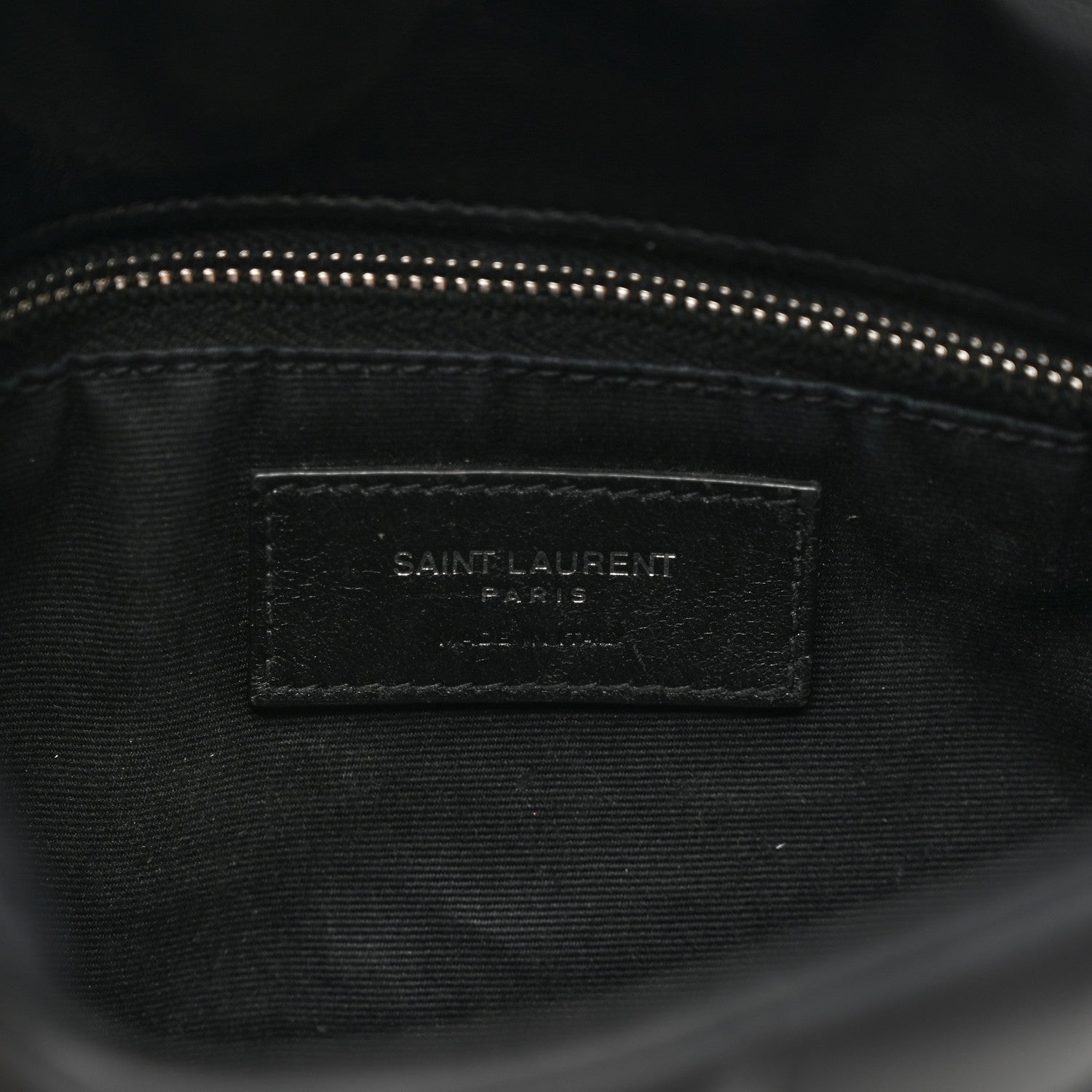 Saint Laurent Lambskin Quilted Toy Loulou Puffer Monogram Chain Satchel Black 6 of 11