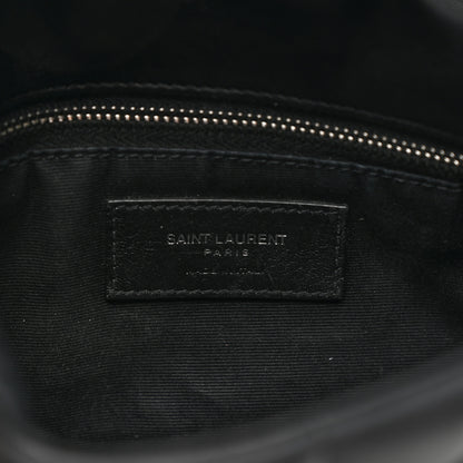 Saint Laurent Lambskin Quilted Toy Loulou Puffer Monogram Chain Satchel Black 6 of 11