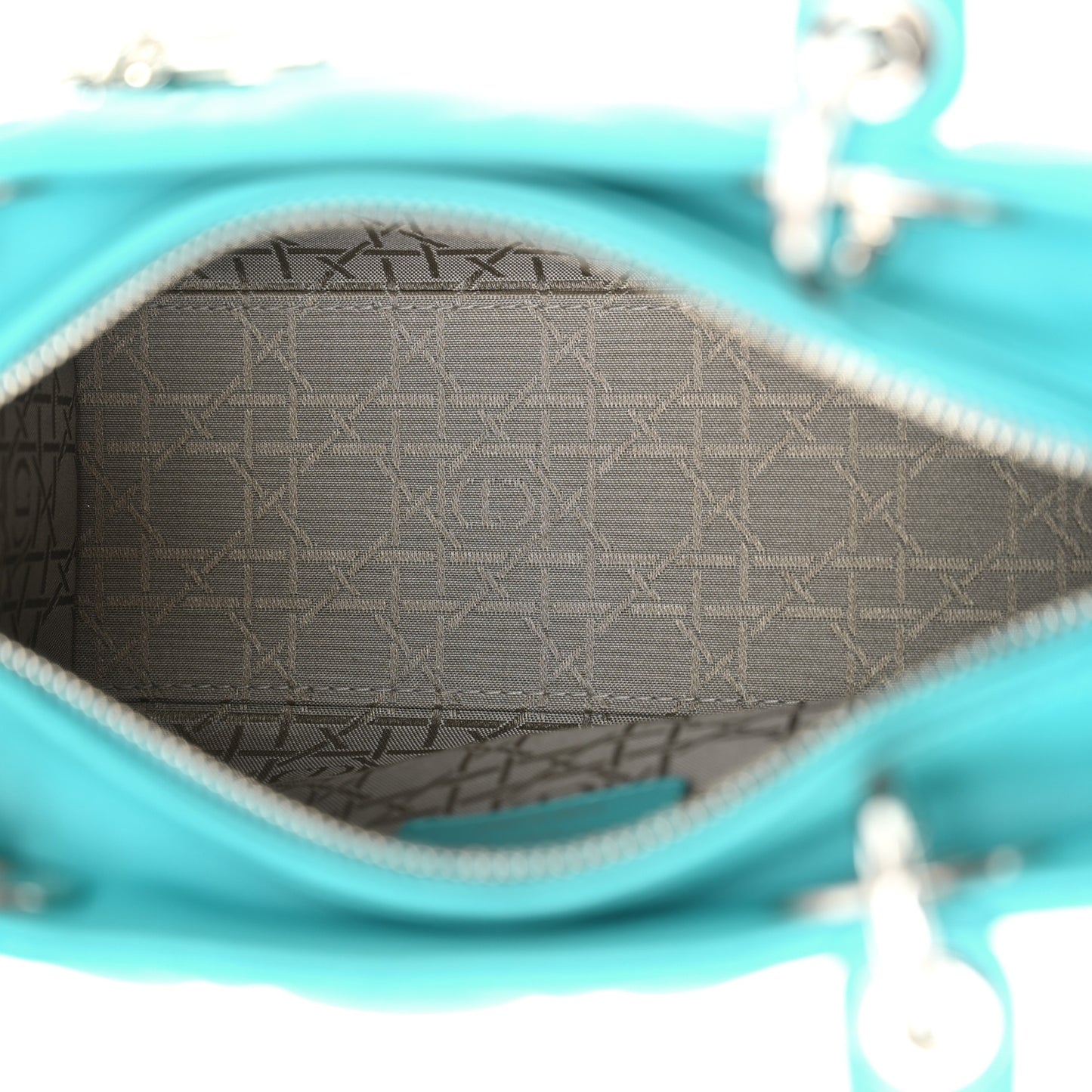 Lambskin Cannage Medium Lady Dior Turquoise