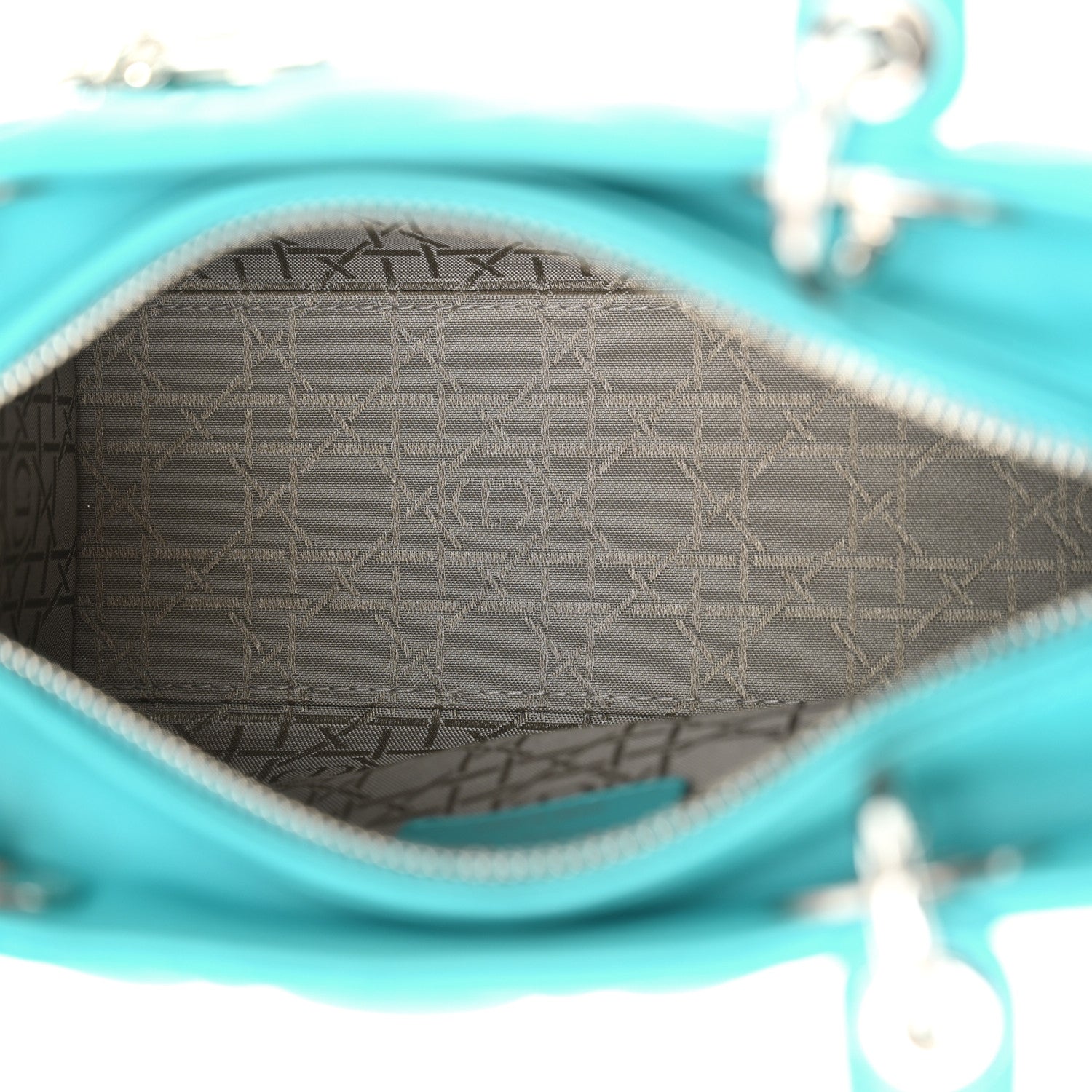 Christian Dior Lambskin Cannage Medium Lady Dior Turquoise 5 of 10