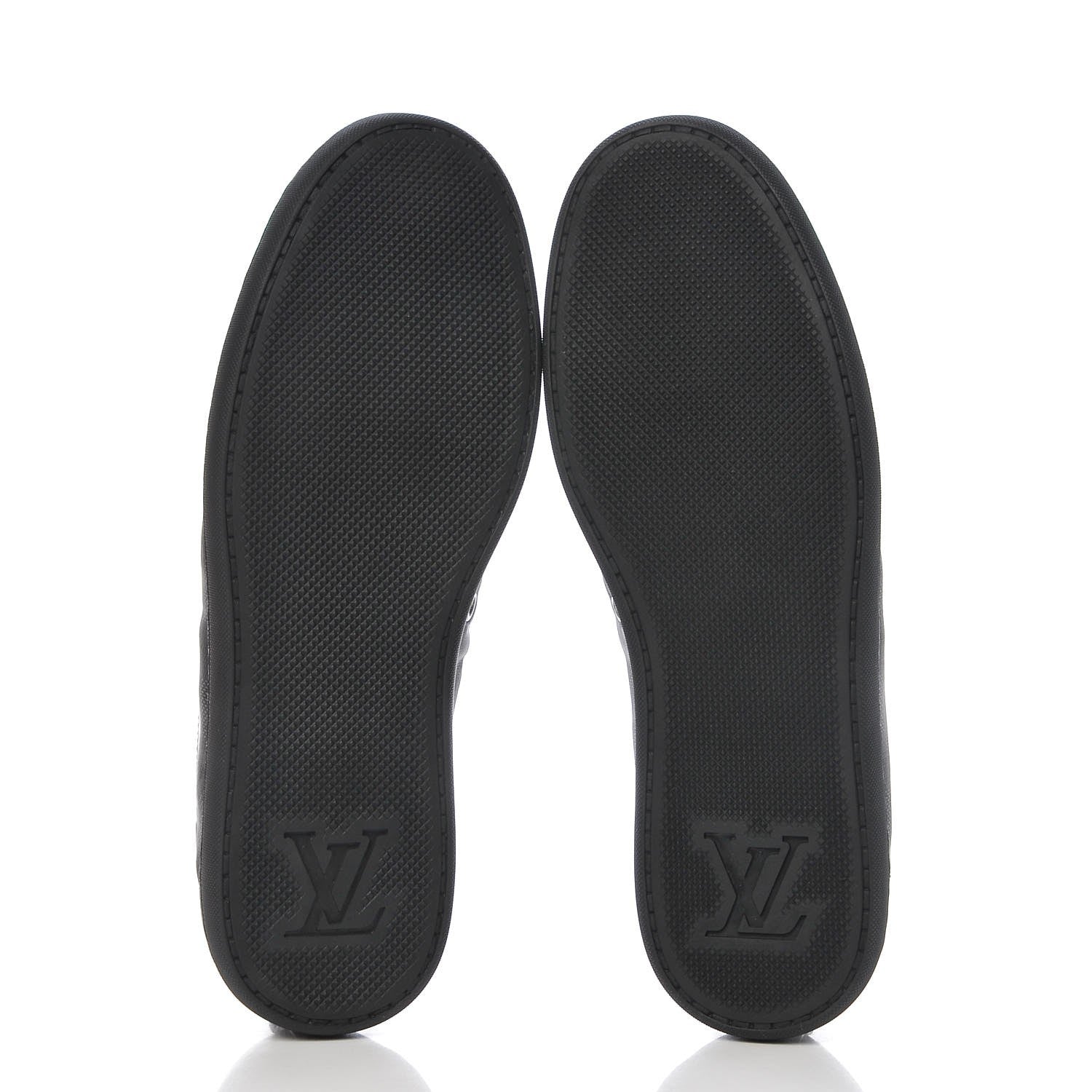 Louis Vuitton Lambskin Damier Graphite Baseball Sneakers 5 Black 5 of 9