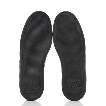 Louis Vuitton Lambskin Damier Graphite Baseball Sneakers 5 Black 5 of 9