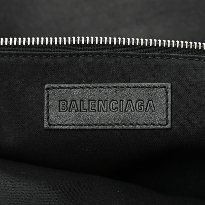 Balenciaga Cotton Canvas Calfskin Cities Paris Jumbo Large Tote Bag Black White 6 of 12