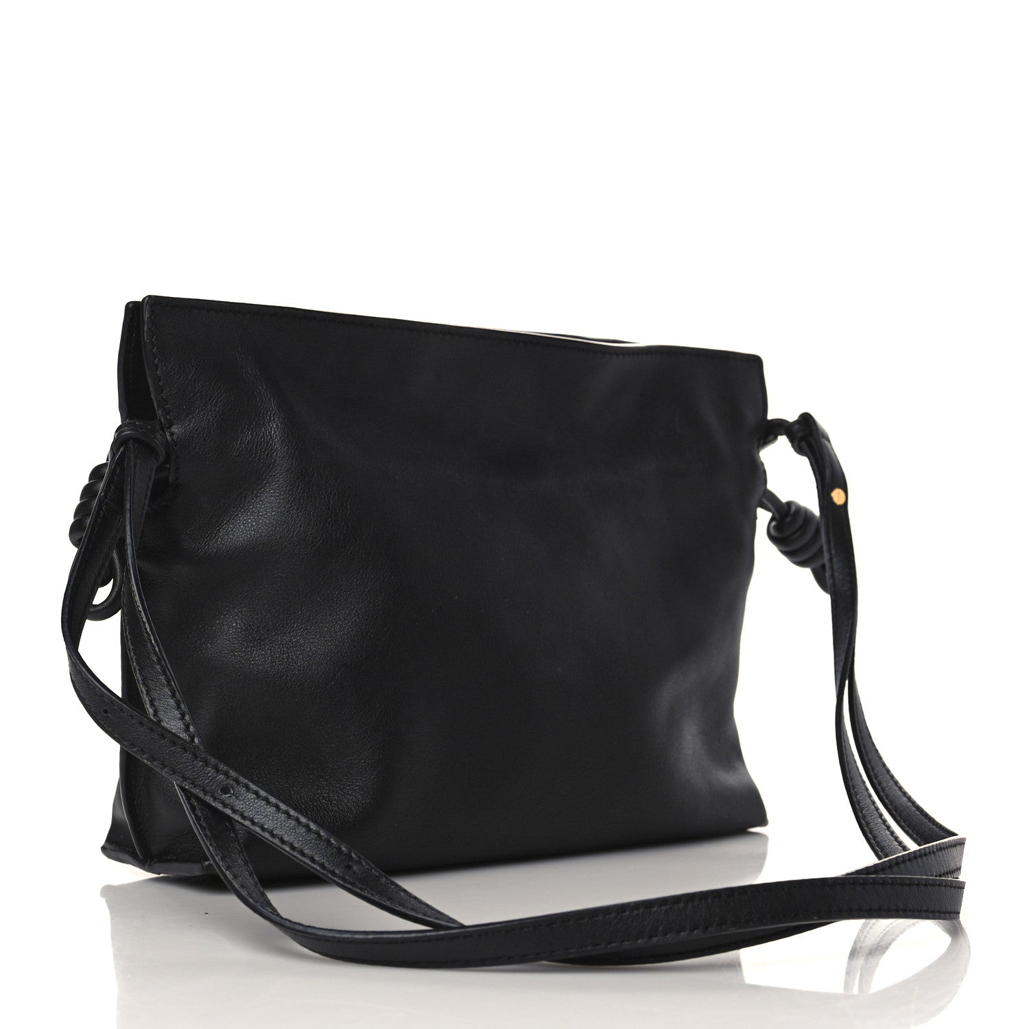 Loewe Calfskin Mini Flamenco Knot Clutch Black 3 of 9