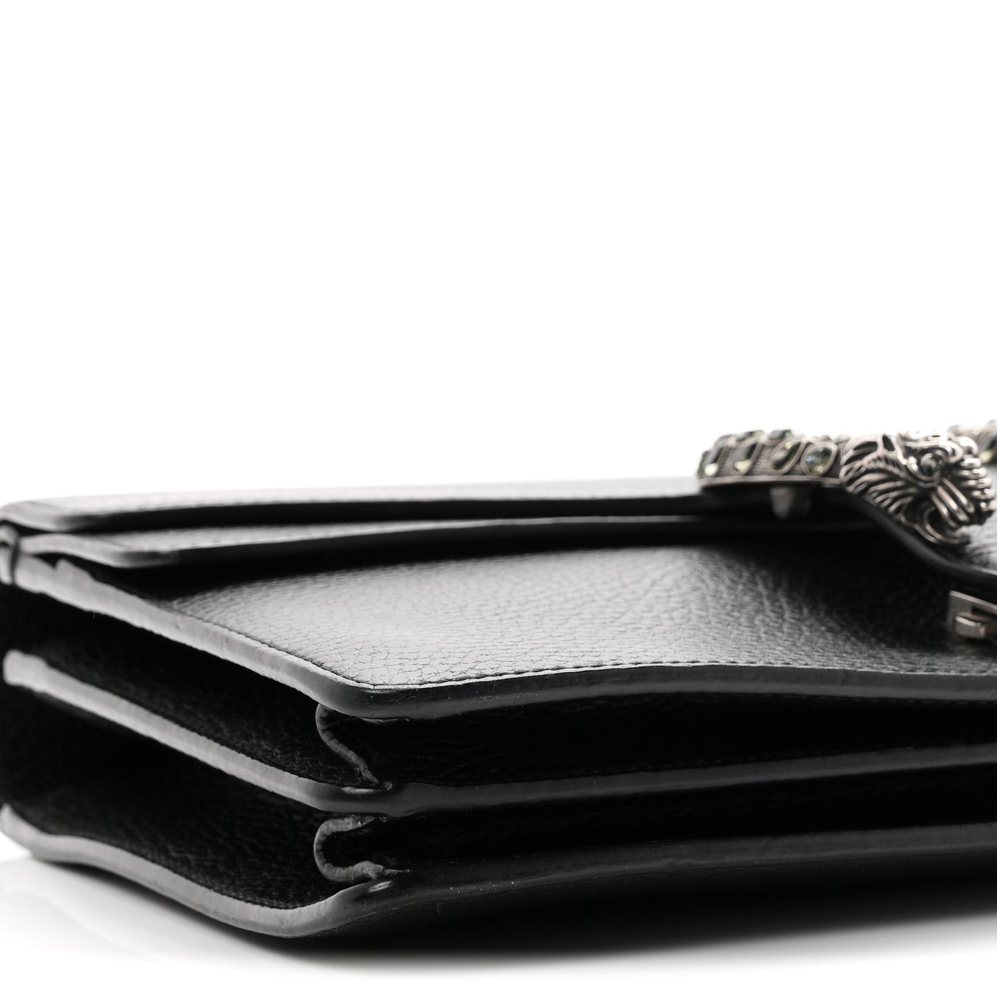 Pebbled Calfskin Small Dionysus Shoulder Bag Black