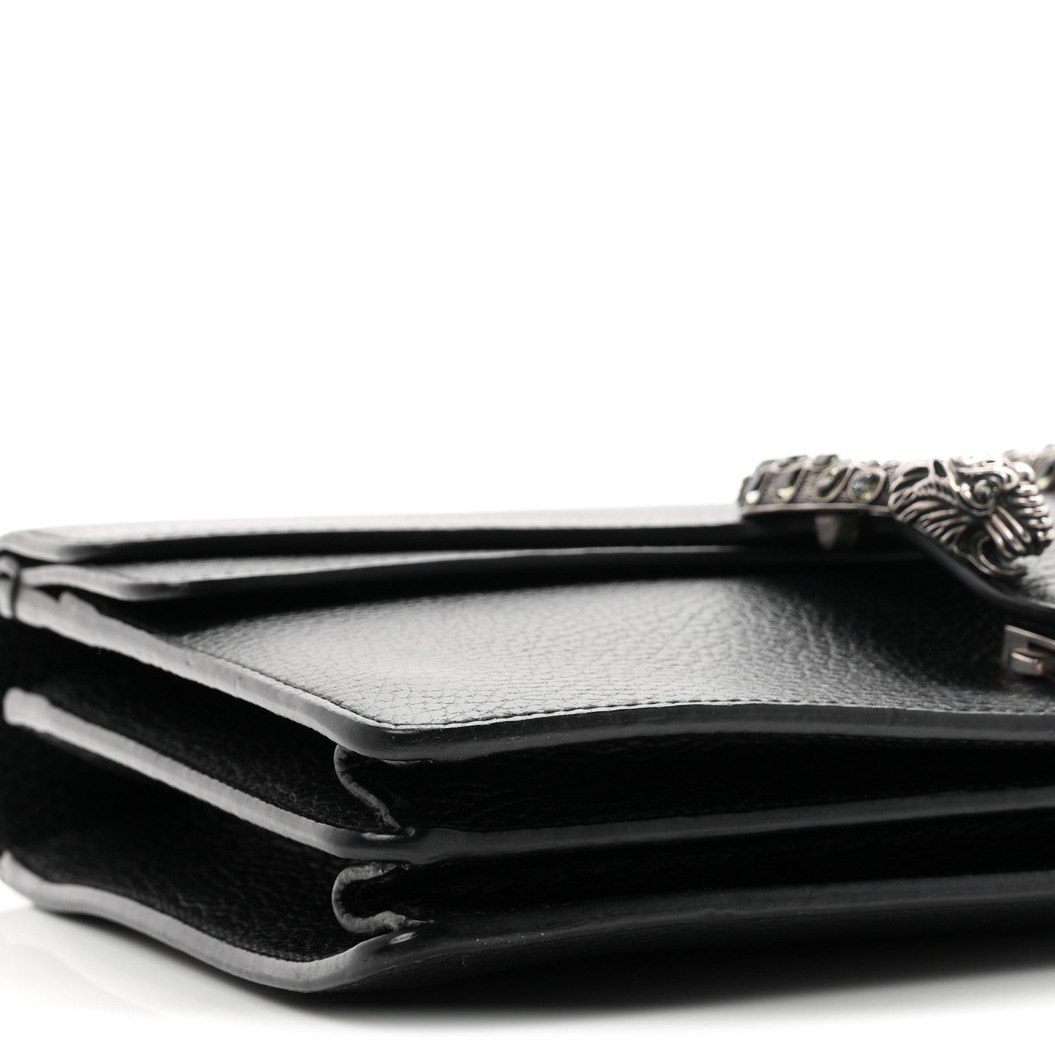 Gucci Pebbled Calfskin Small Dionysus Shoulder Bag Black 9 of 10