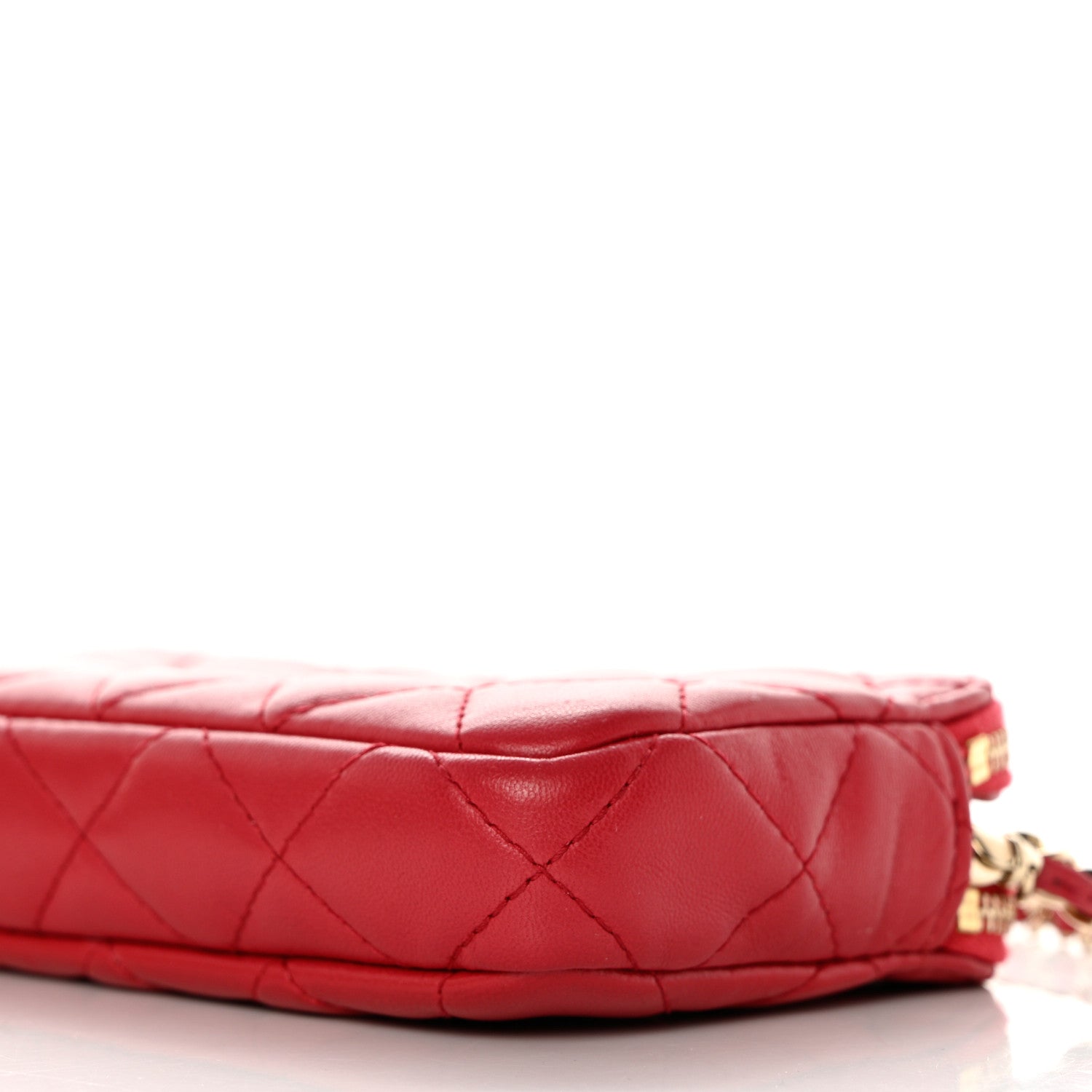 Chanel Lambskin Quilted Small Clutch With Chain Dark Pink 11 of 14