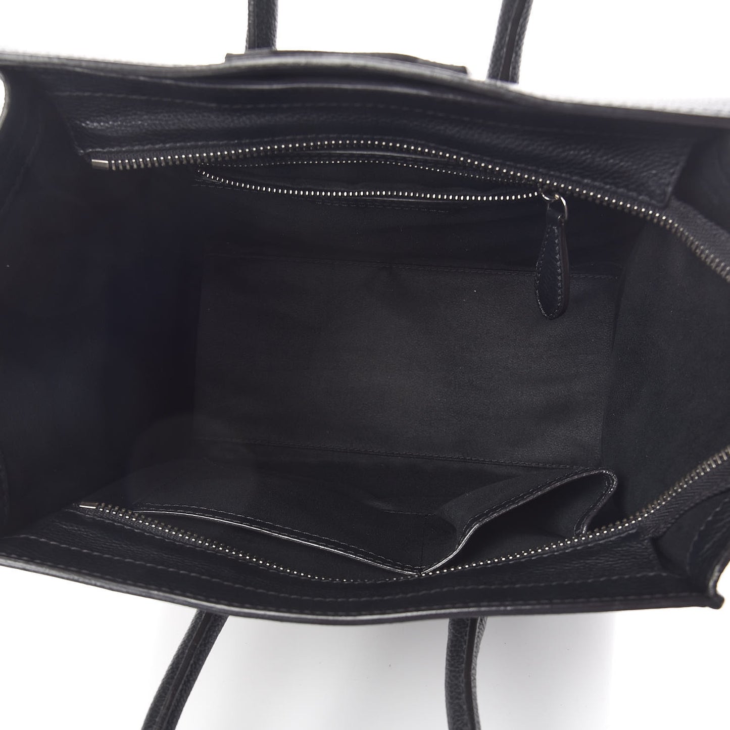 Drummed Calfskin Micro Luggage Black