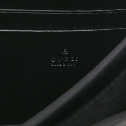 Gucci Calfskin Matelasse GG Marmont Chain Wallet Black 7 of 9