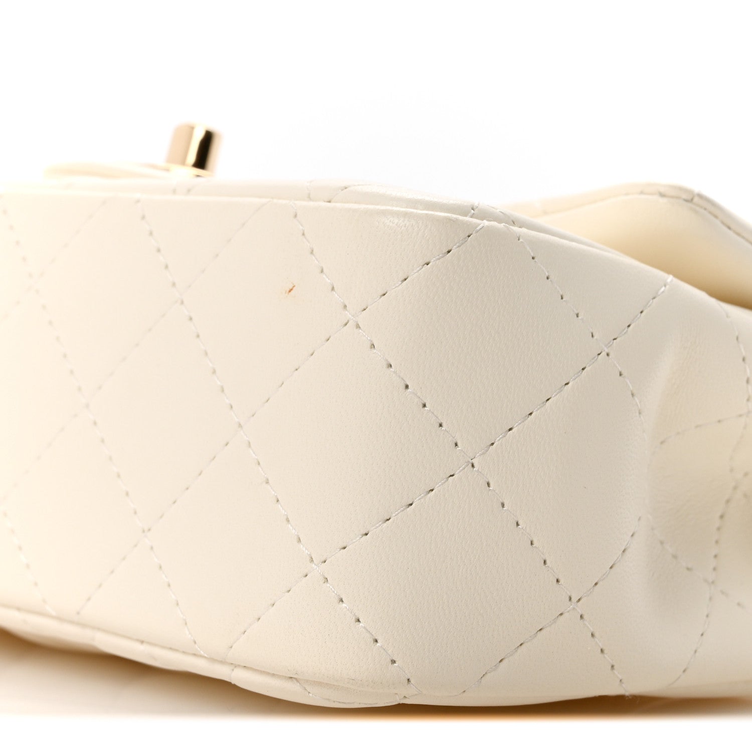 Chanel Lambskin Quilted Mini Rectangular Flap White 10 of 12