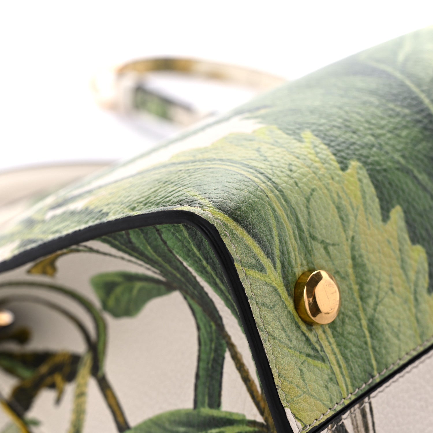 Salvatore Ferragamo Calfskin Floral Print Trifolio Top Handle Bag Multicolor 9 of 22