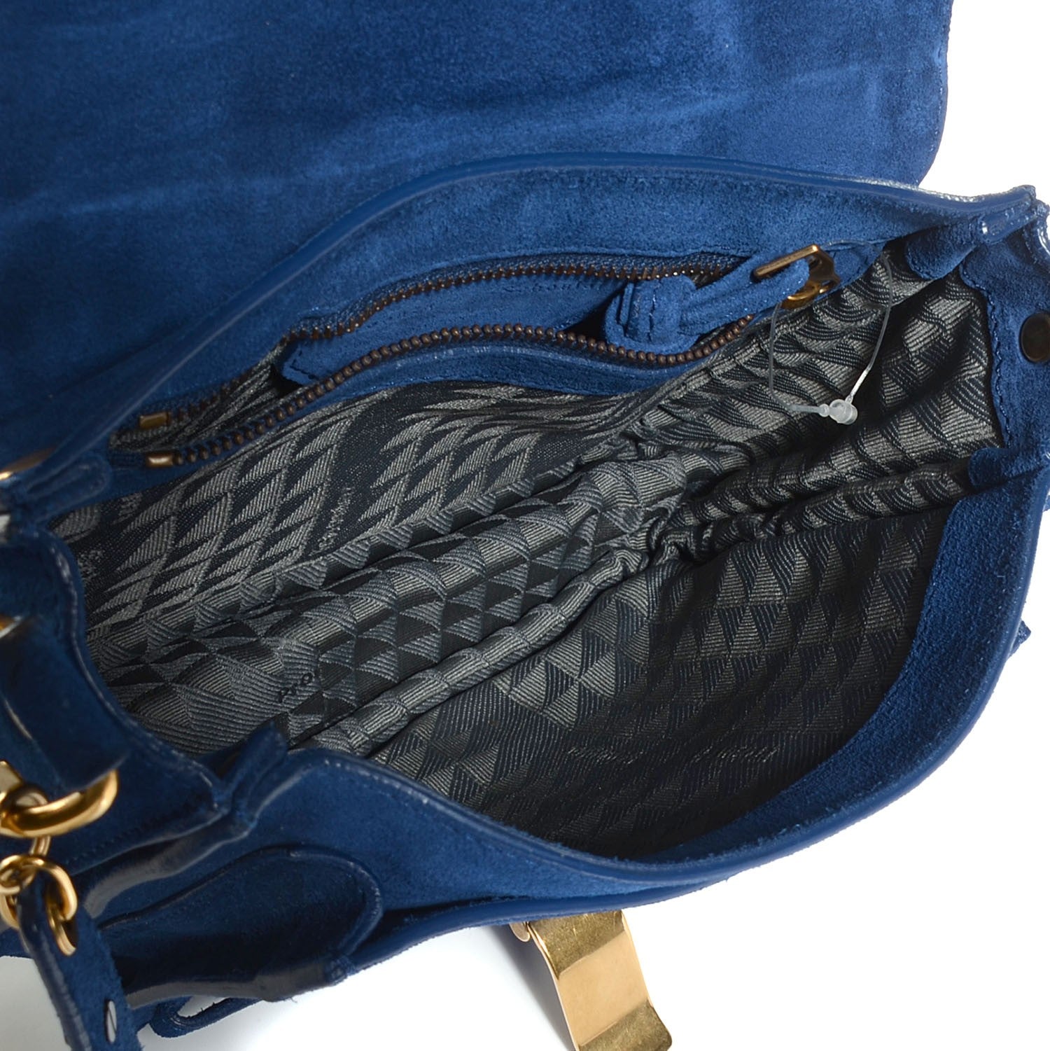 Proenza Schouler Suede Fringed PS1 Crossbody Pouch Cadet Blue 5 of 15