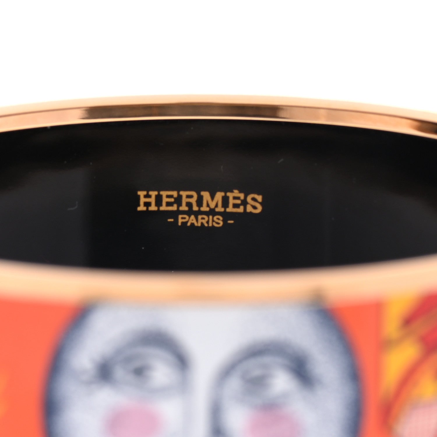 Hermes Enamel Printed Wide Acte III Scene La Clairiere Lune Bangle 70 4 of 5