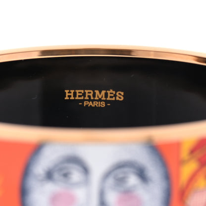 Hermes Enamel Printed Wide Acte III Scene La Clairiere Lune Bangle 70 4 of 5
