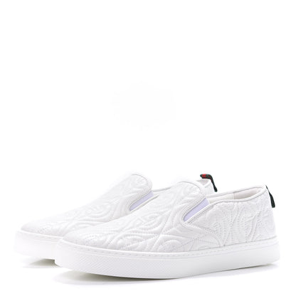 Gucci Nappa Web G Rhombus Quilted Mens Slip On Sneakers 7 Great White 3 of 10