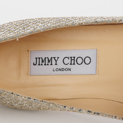 Jimmy Choo Finlay Ballet Flats 37 Silver 7 of 7