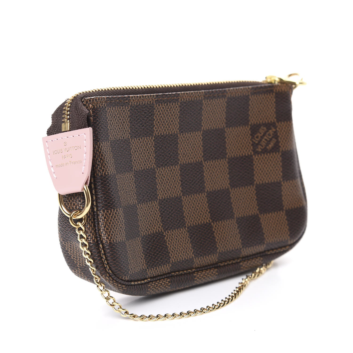 Louis Vuitton Damier Ebene 2020 Christmas Animation Big Wheel Mini Pochette Accessories Rose Ballerine 2 of 6