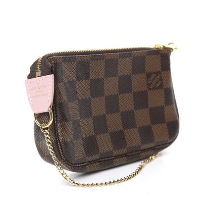 Louis Vuitton Damier Ebene 2020 Christmas Animation Big Wheel Mini Pochette Accessories Rose Ballerine 2 of 6